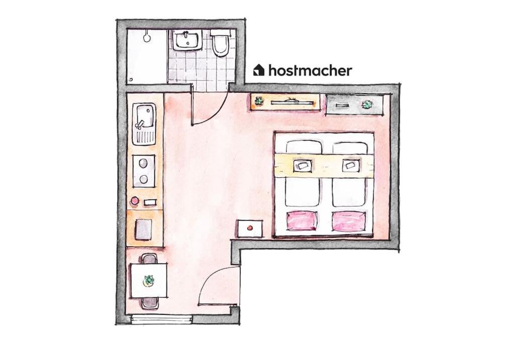 Chic Studio By City Center By Hm Wien Eksteriør billede